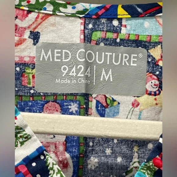 Christmas Scrub Top - Picture 3 of 5